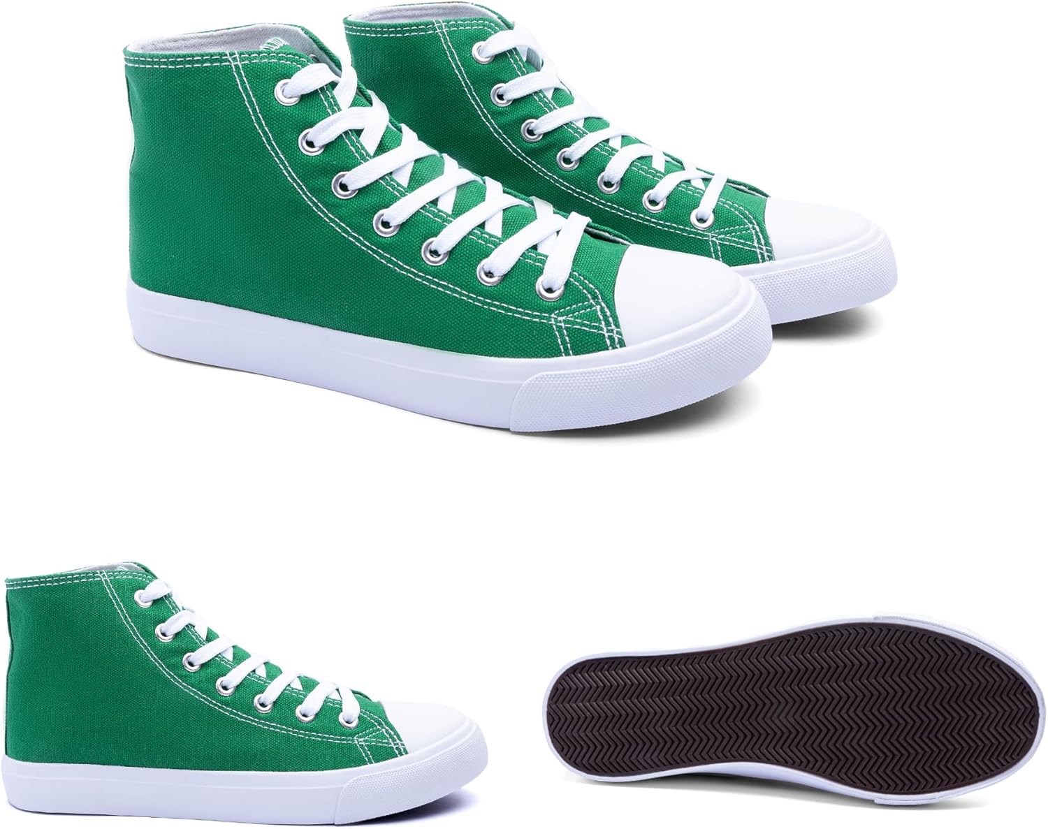 Women’s High-Top Canvas Sneakers – Lace-Up Casual Shoes with Extra Laces