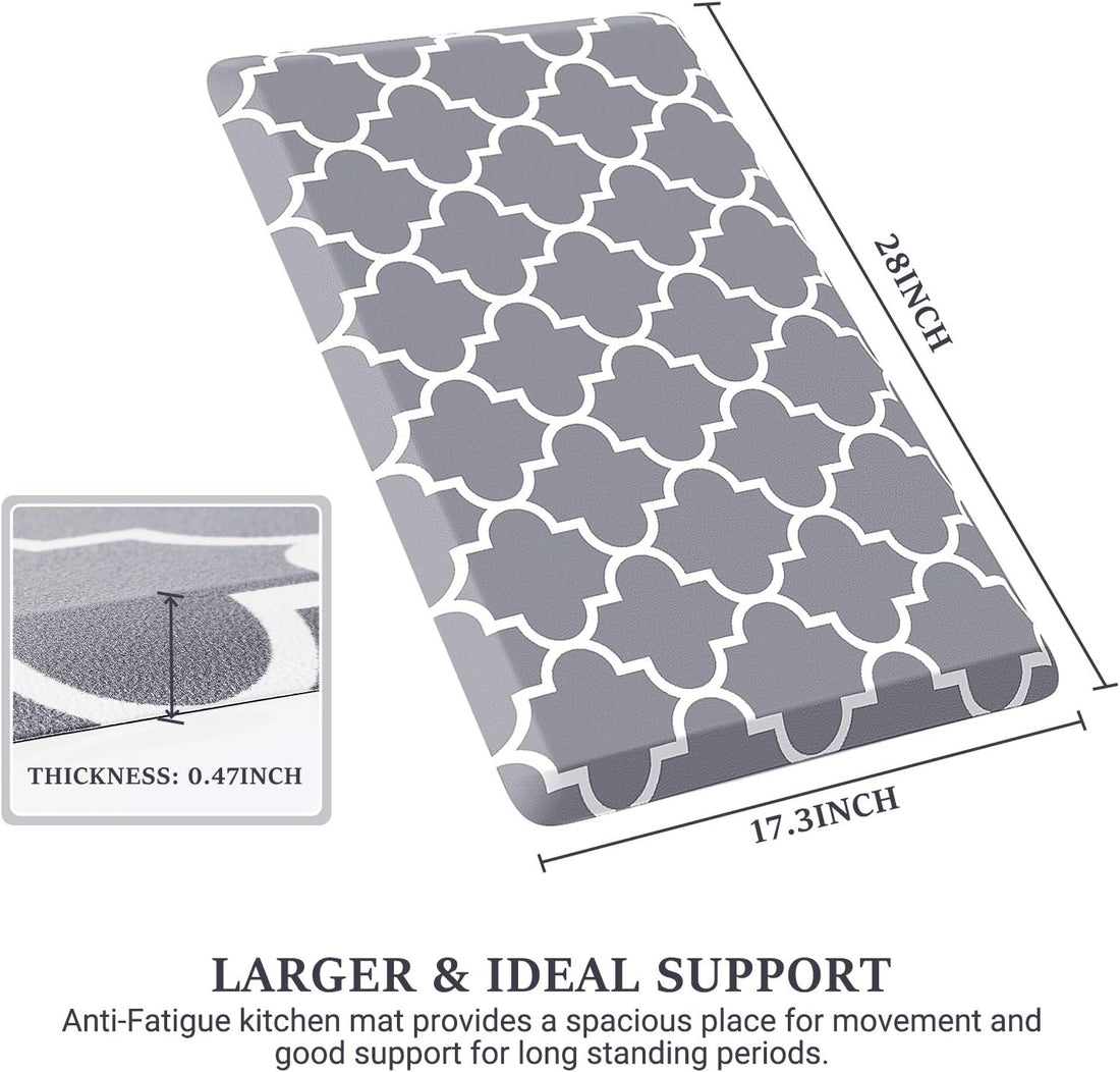 Kitchen Mat and Rugs Cushioned Anti-Fatigue Non-Slip Waterproof