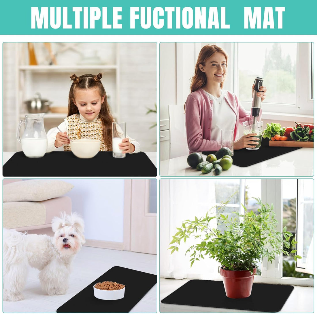 Coffee Mat Super Absorbent Dish Drying Mat Coffee Bar Accessories Match with Machine