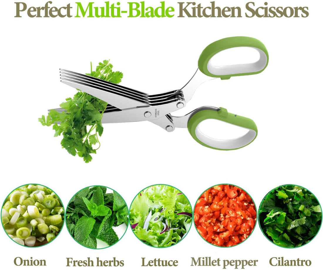 Upgraded Herb Scissors, Effortless Herb Shears Cutter Tool