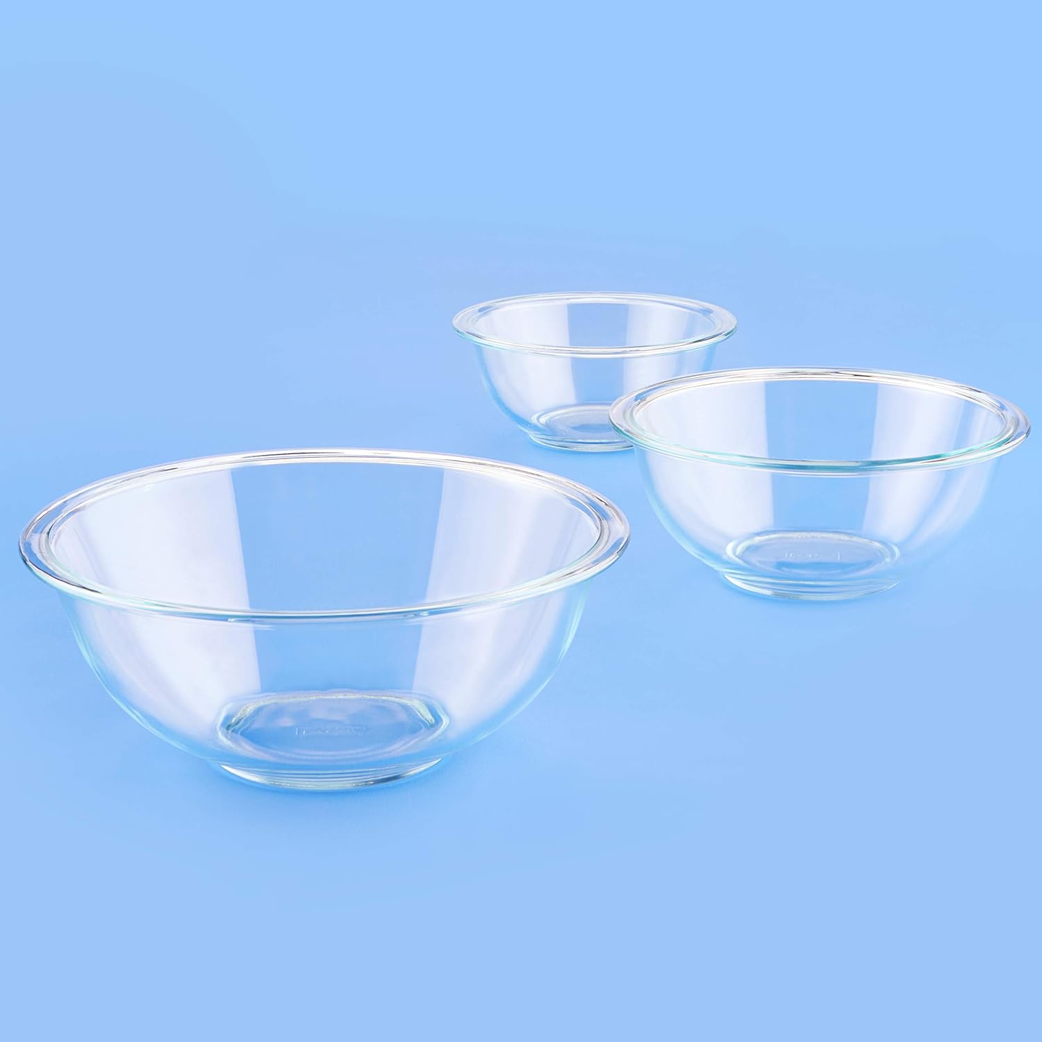Pyrex Smart Essentials 3-Pack Prepware Set Glass Mixing Bowls