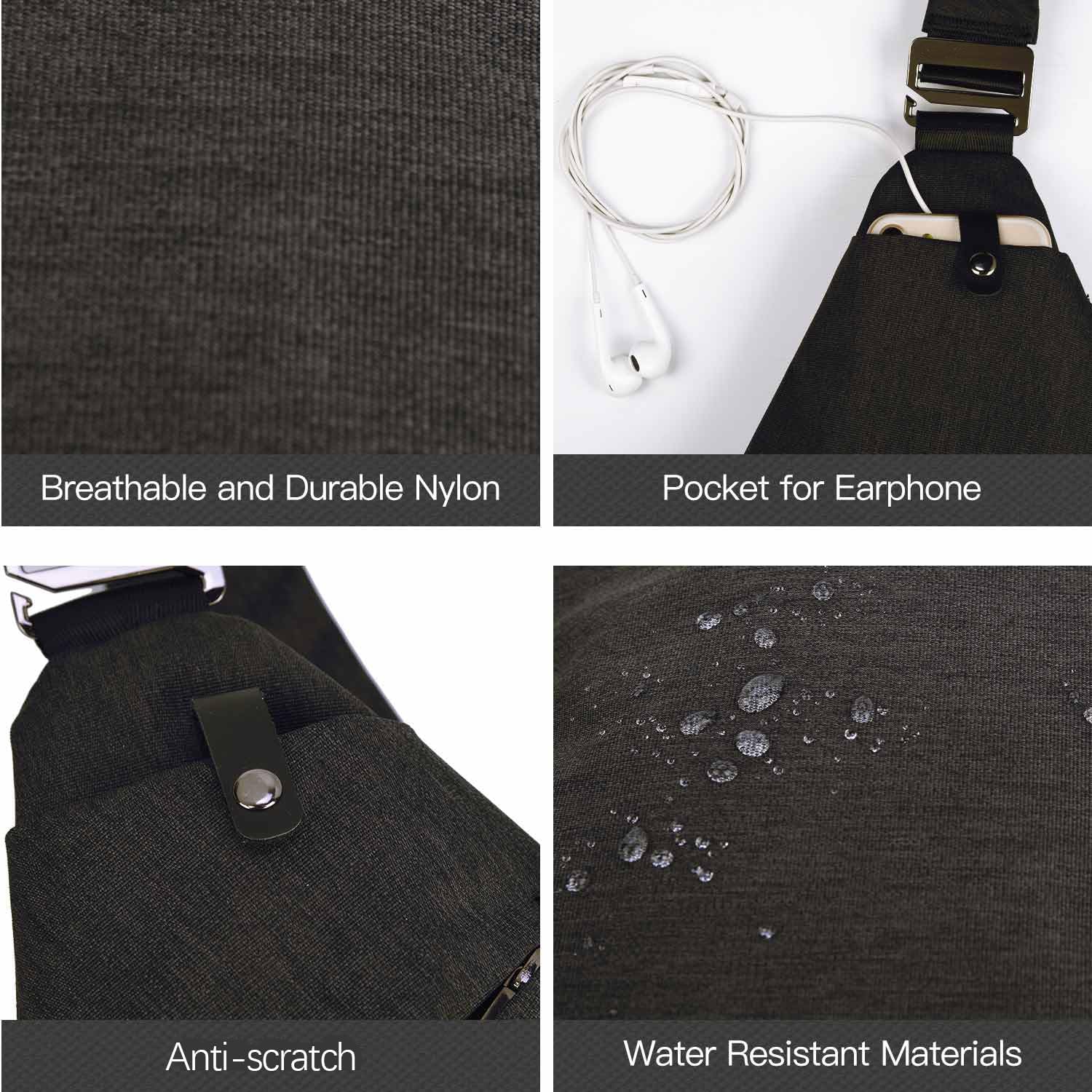 Sling Crossbody Bag with Anti-Theft Design – Lightweight Shoulder Backpack