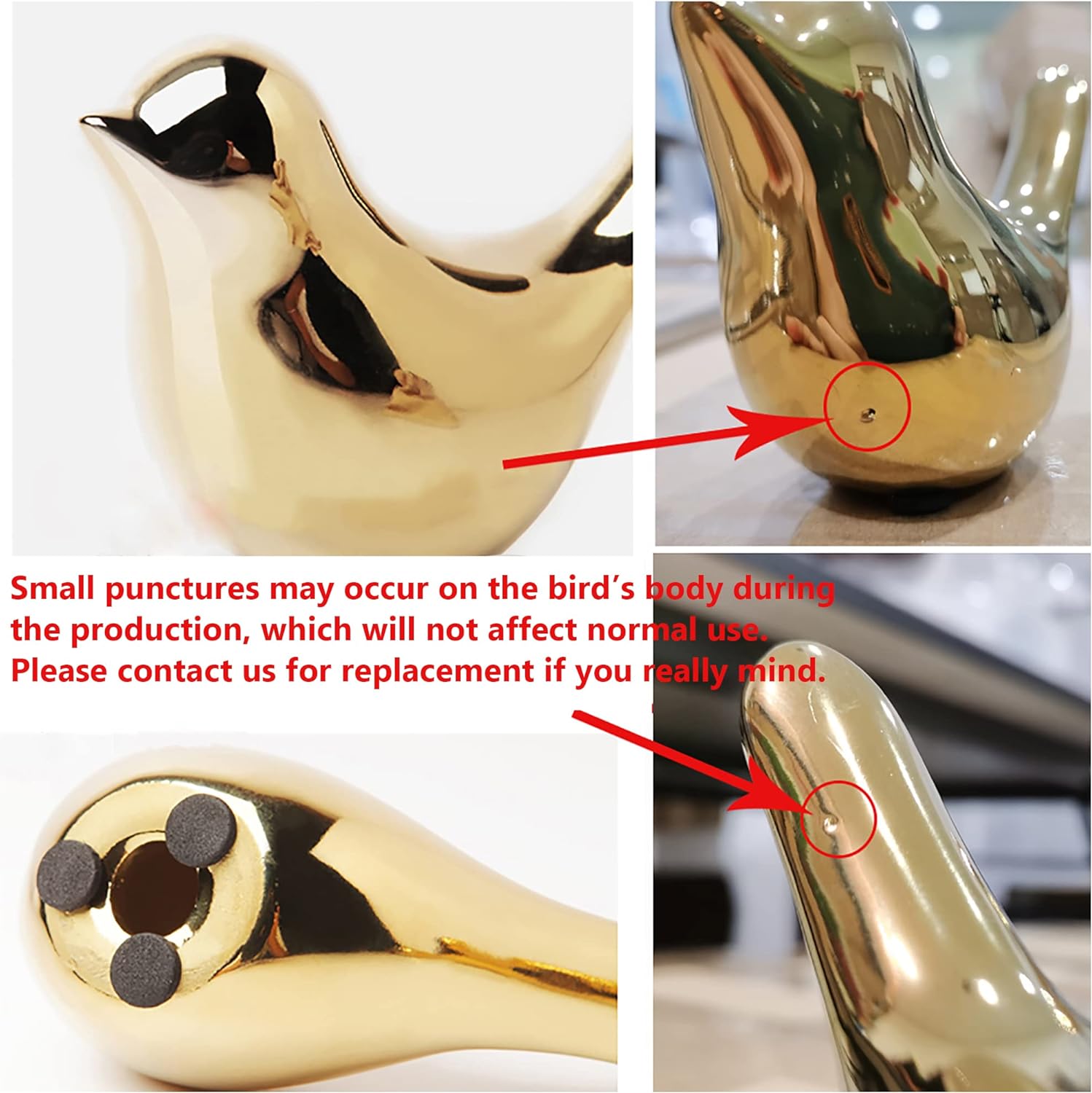 Gold Bird Statues – Modern Decorative Figurines for Home