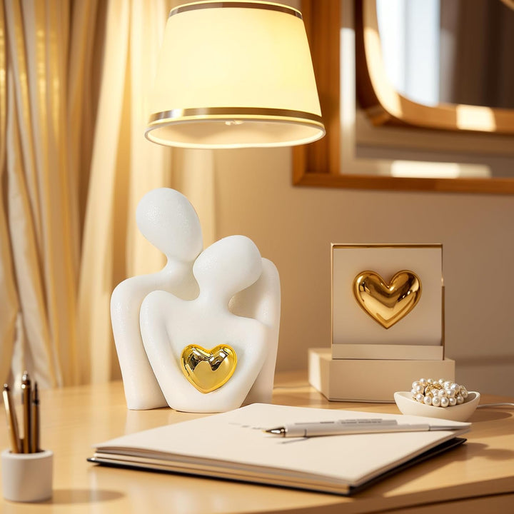 Mini Couple Statue – Abstract Love Decor for TV Stand & Office