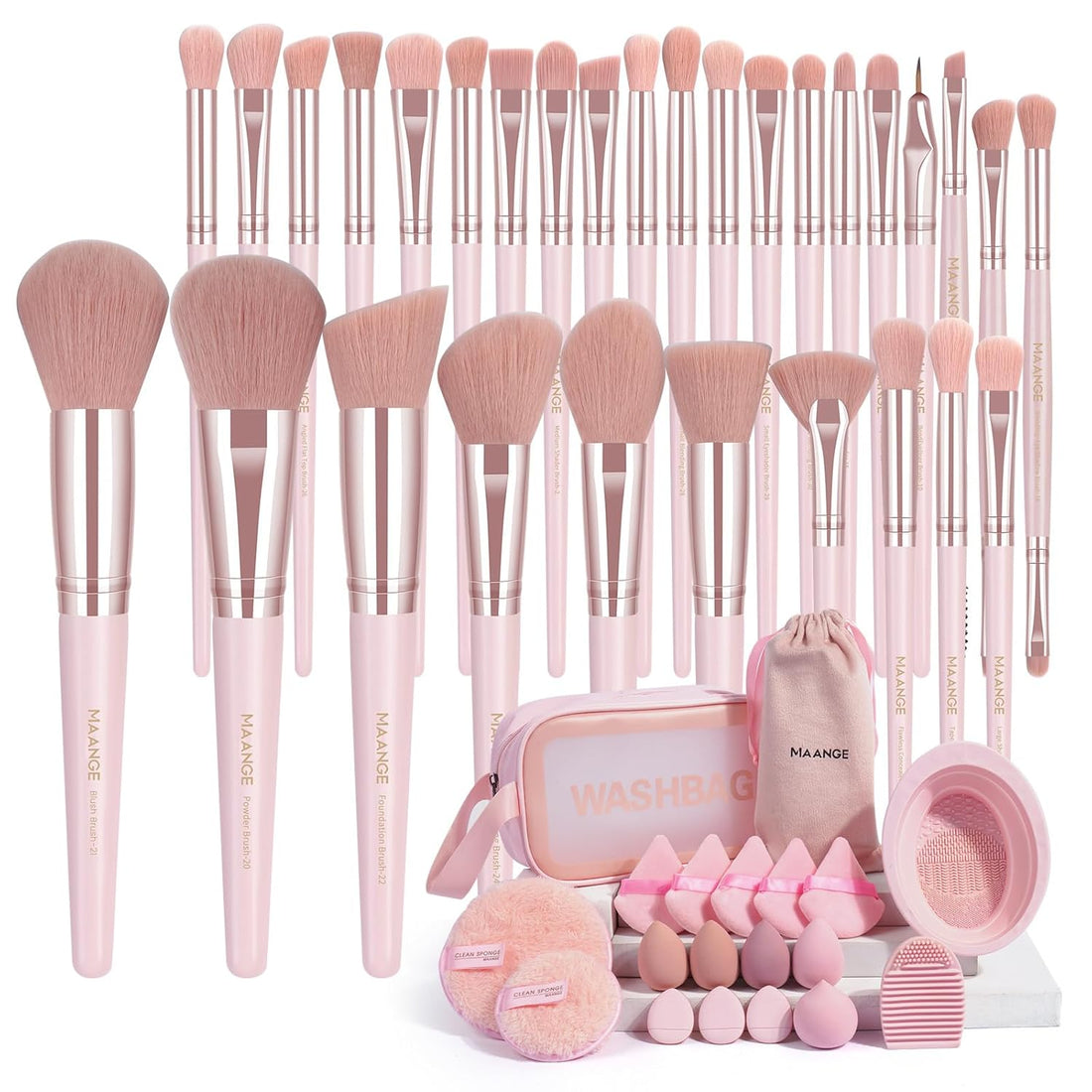 Makeup Brush Set 49 Pcs Makeup Tool Set Premium Synthetic Foundation
