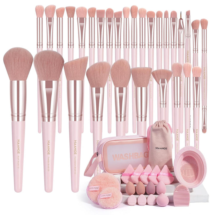 Makeup Brush Set 49 Pcs Makeup Tool Set Premium Synthetic Foundation