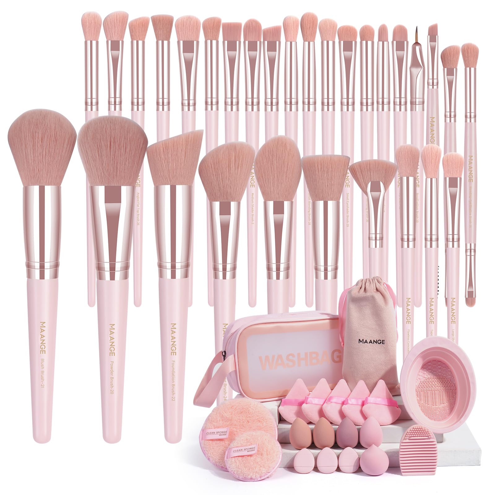 Makeup Brush Set 49 Pcs Makeup Tool Set Premium Synthetic Foundation