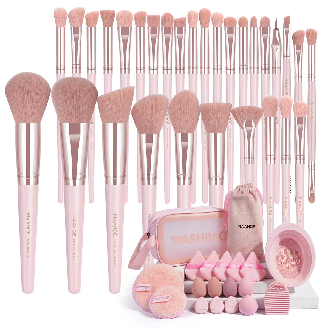 Makeup Brush Set 49 Pcs Makeup Tool Set Premium Synthetic Foundation