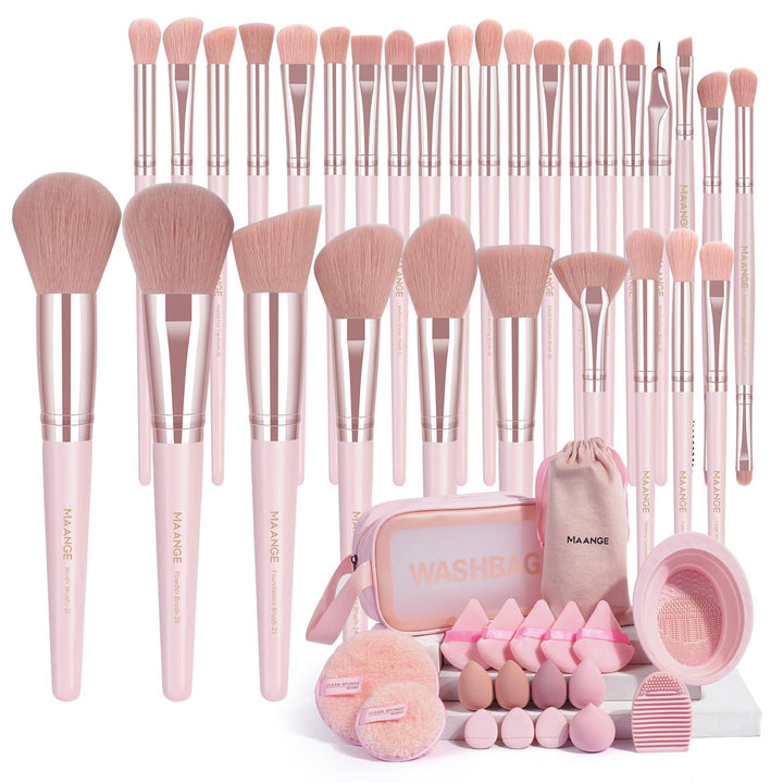 Makeup Brush Set 49 Pcs Makeup Tool Set Premium Synthetic Foundation