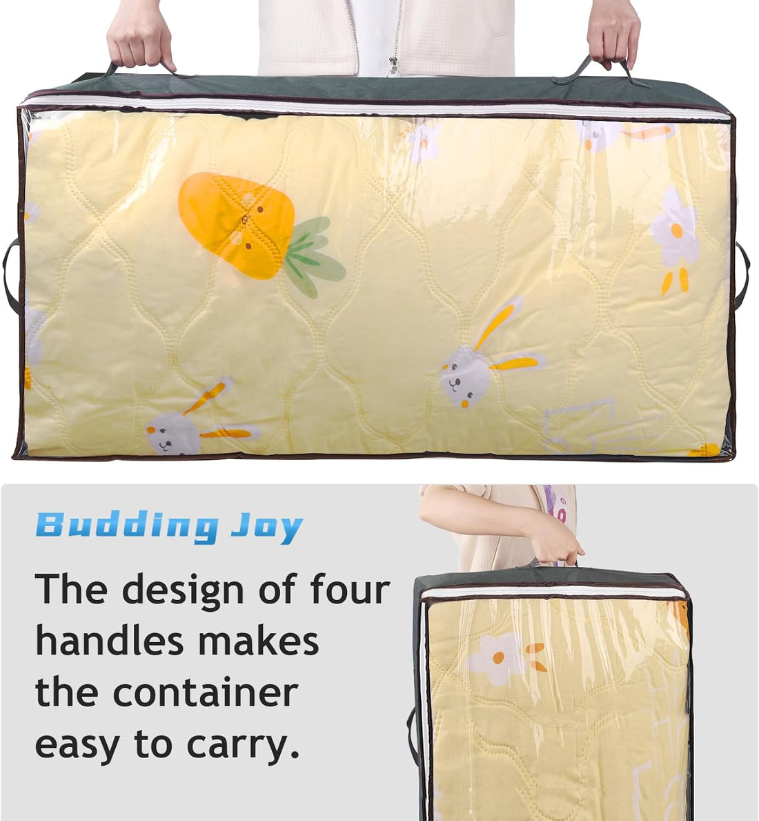 90L Foldable Under-Bed Storage Bags – Large Breathable Organizer