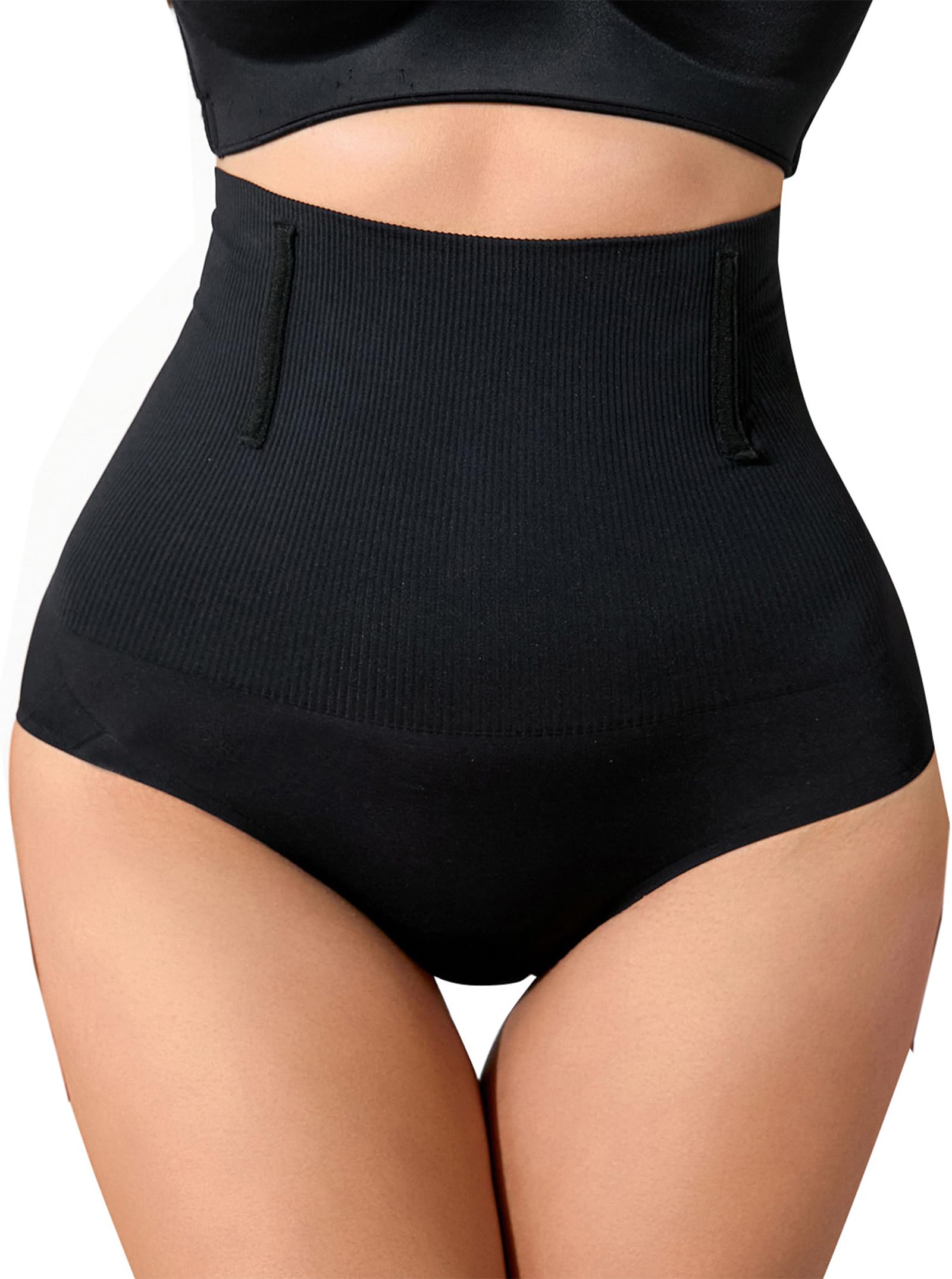 Women’s High Waist Tummy Control Thong – Seamless Slimming Shapewear Underwear