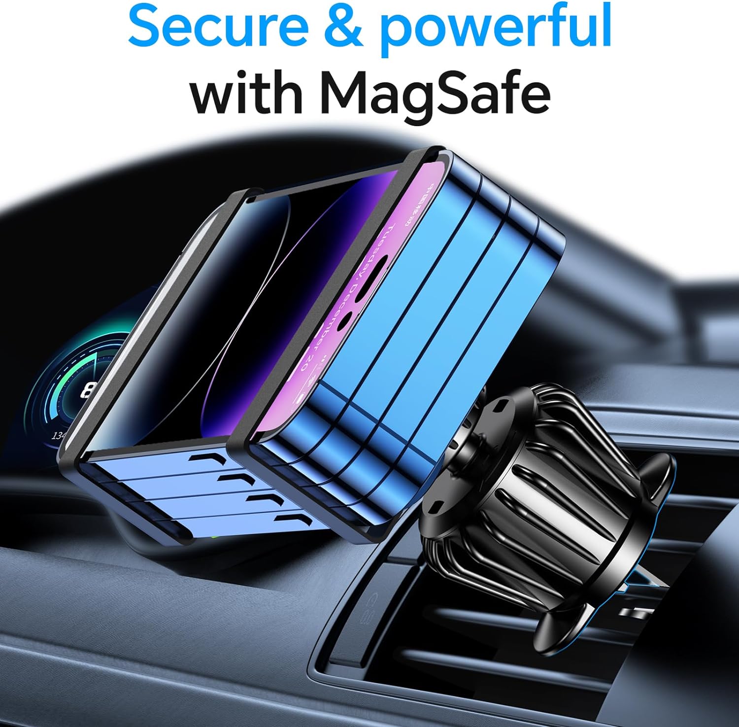 MagSafe Car Mount – 360° Magnetic Dash Phone Holder