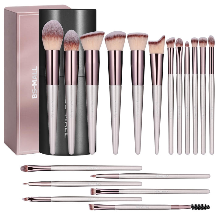 Makeup Brush Set 18 Pcs Premium Synthetic Foundation Powder Concealers