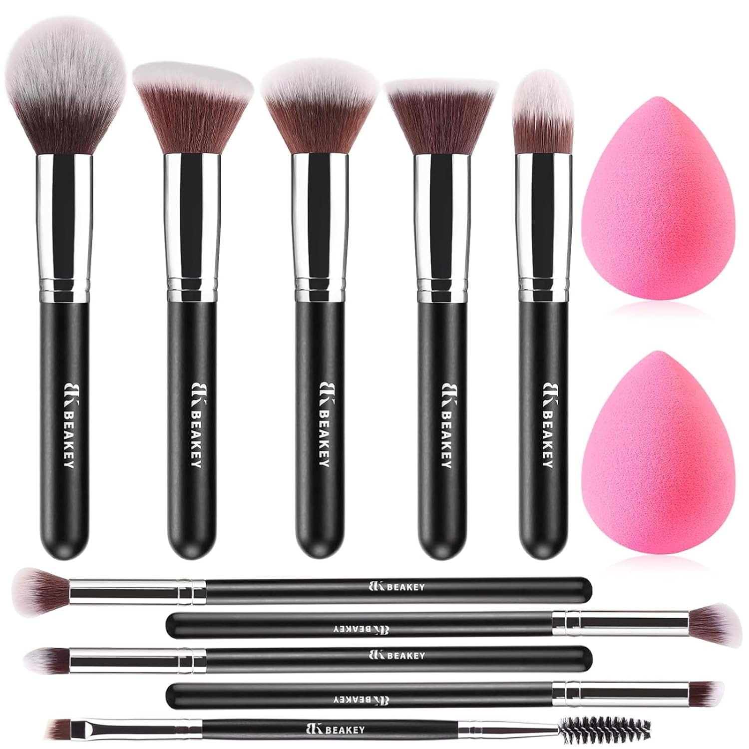 Makeup Brush Set Professional for Eye and Face, Foundation Blending, Eyeshadow,