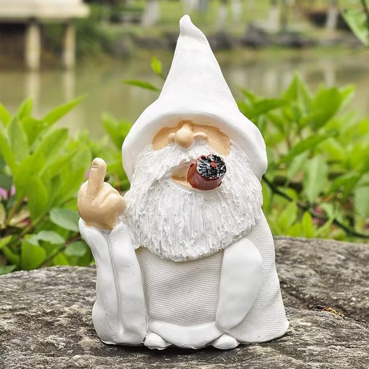 Funny Middle Finger Gnome – 5.9" Resin Outdoor Lawn & Patio Decor