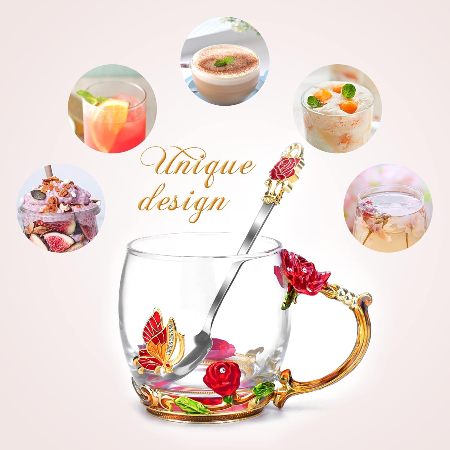 Gifts for Mom Women Mothers Day Glass Coffee Enamels Mug