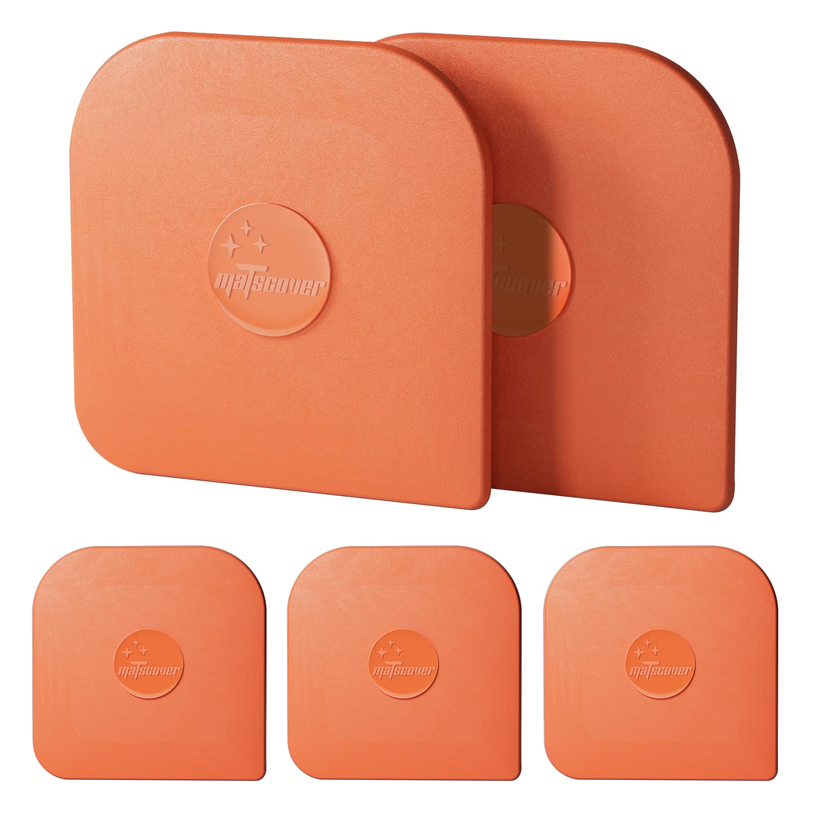 Pan Scraper Set 5 Pcs Pot Scraper Plastic, Non-Scratch for Cast Iron sturdy and reusable