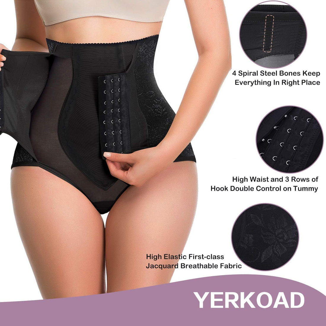 High Waist Tummy Control Panties – Butt Lifter Shapewear Shorts Women