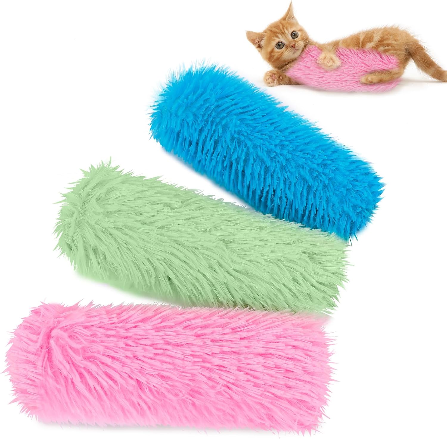 Cat Toys Cat Pillows, 3 Pack Interactive Cat Kicker Catnip Toys,