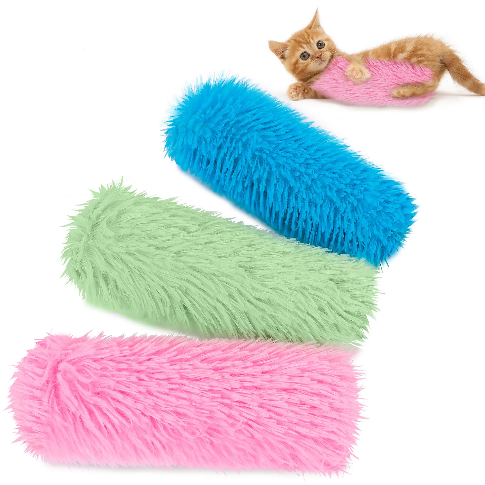 Cat Toys Cat Pillows, 3 Pack Interactive Cat Kicker Catnip Toys,