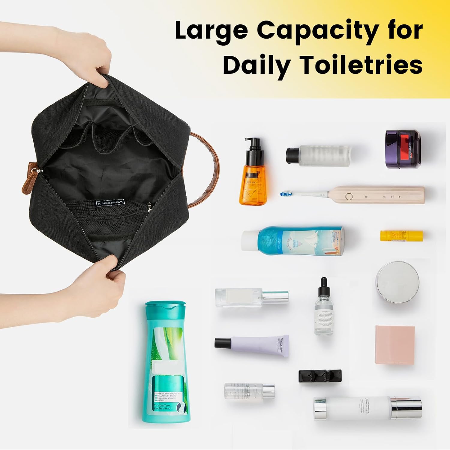 Crafted Men’s Hanging Toiletry Bag Spacious &amp; Organized – Water-Resistant Canvas Dopp Kit with Multiple designs