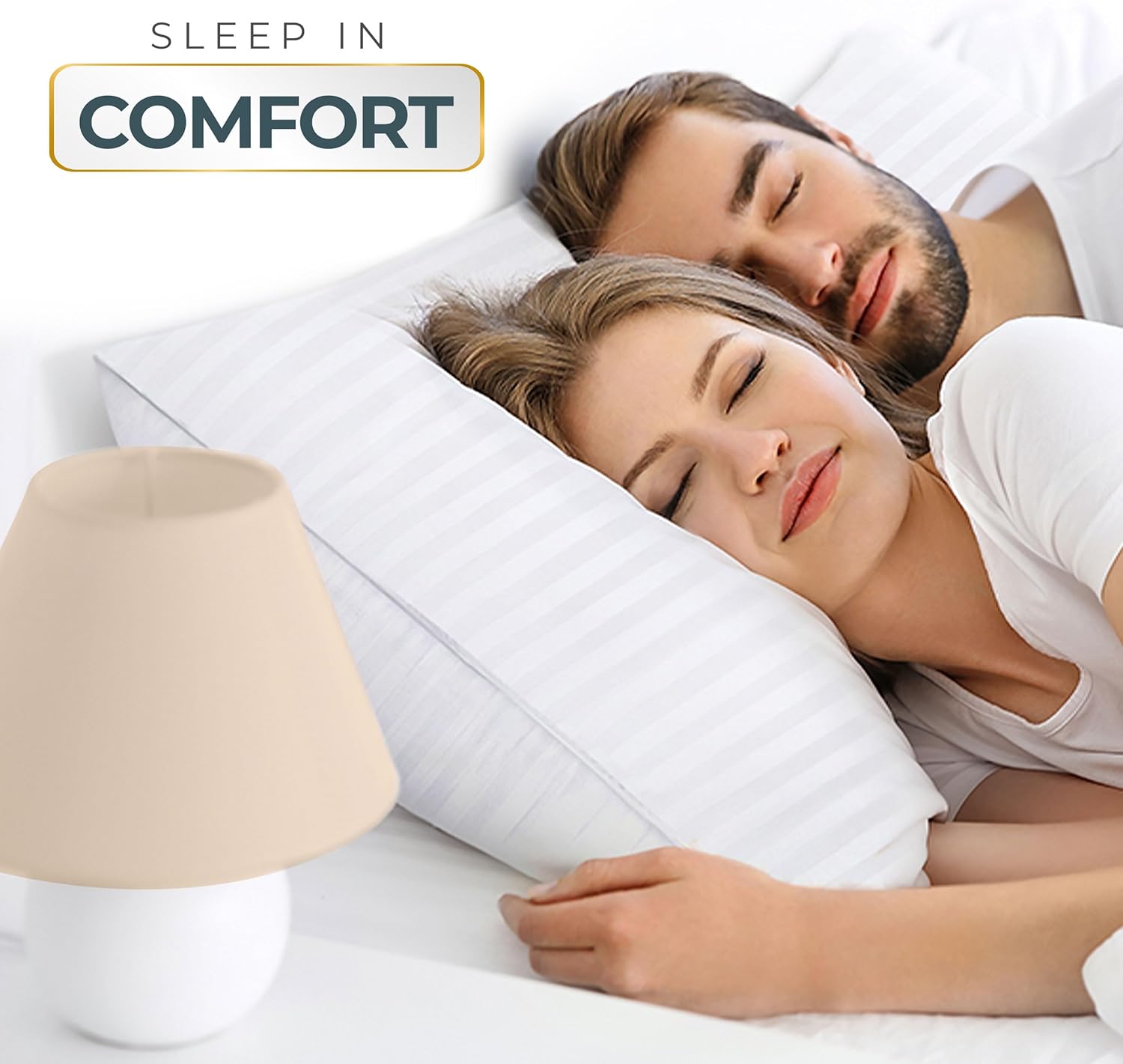 Queen Pillow Set of 2 – Cooling Fiber Fill, Soft & Supportive