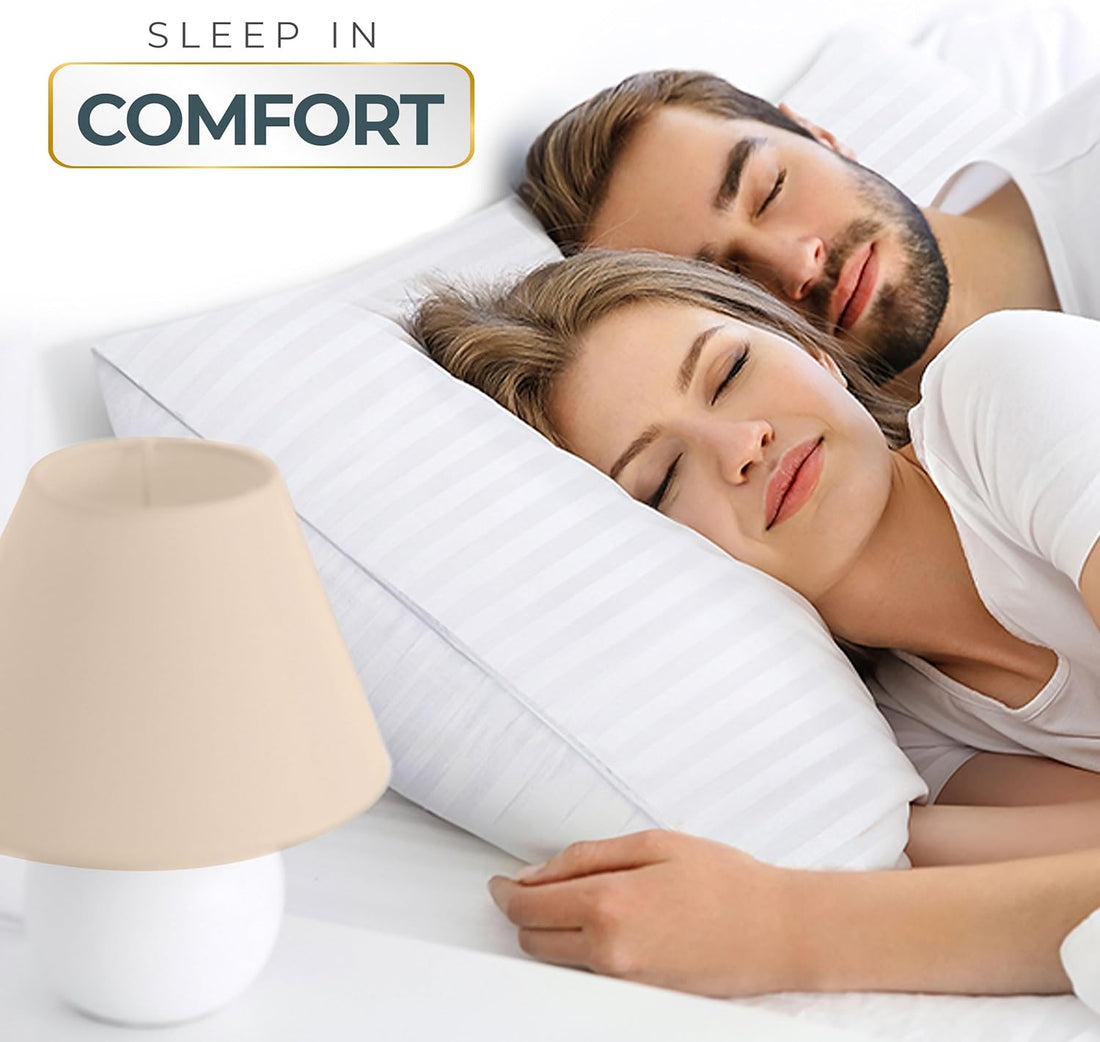 Queen Pillow Set of 2 – Cooling Fiber Fill, Soft & Supportive
