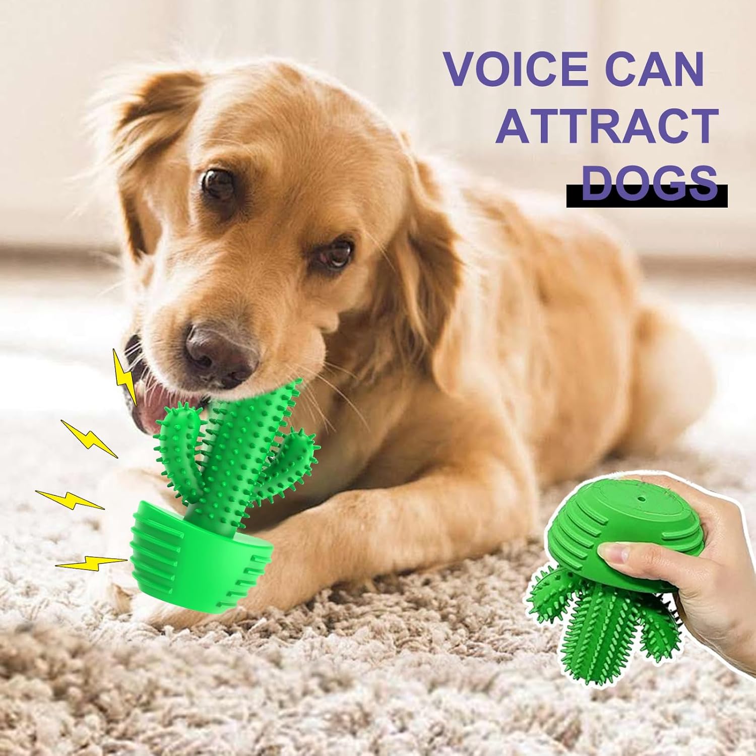 Innovative Dog Toothbrush Chew Toy – Cactus Design Dental Cleaning Stick Dogs