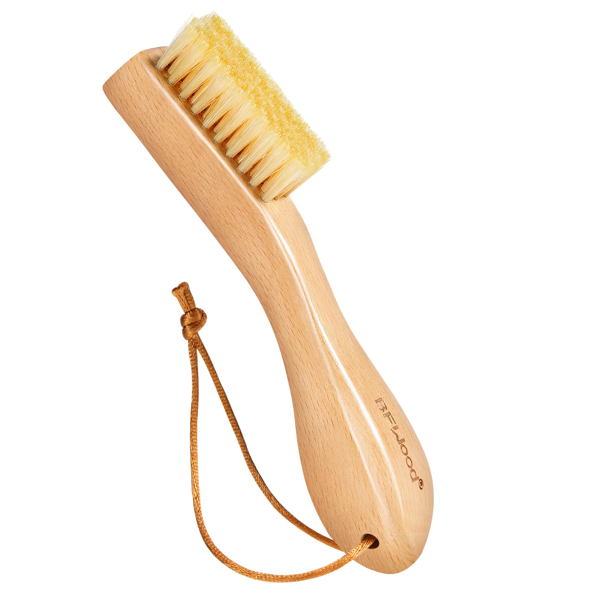Laundry Stain Brush – Natural Soft Boar Bristles for Tough Stains No Damage