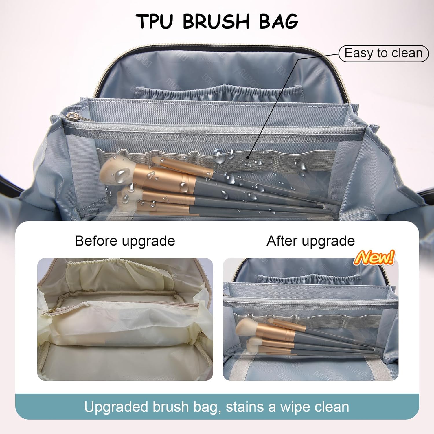 Travel Makeup Bags Cosmetic Organizer Bag: 3-Set Large