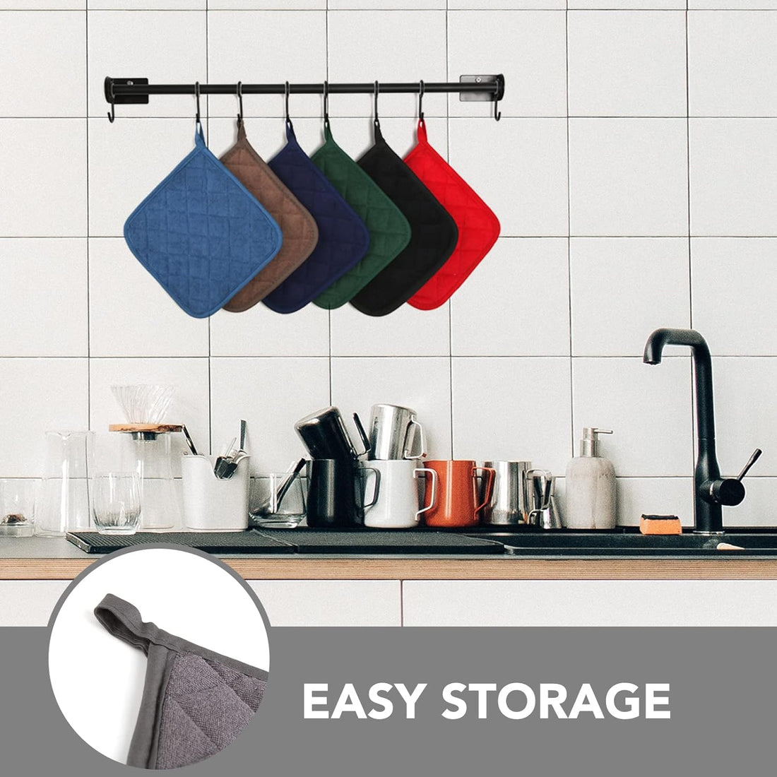 4 Pack Pot Holders for Kitchen Clearance, Hot Pads for Kitchen