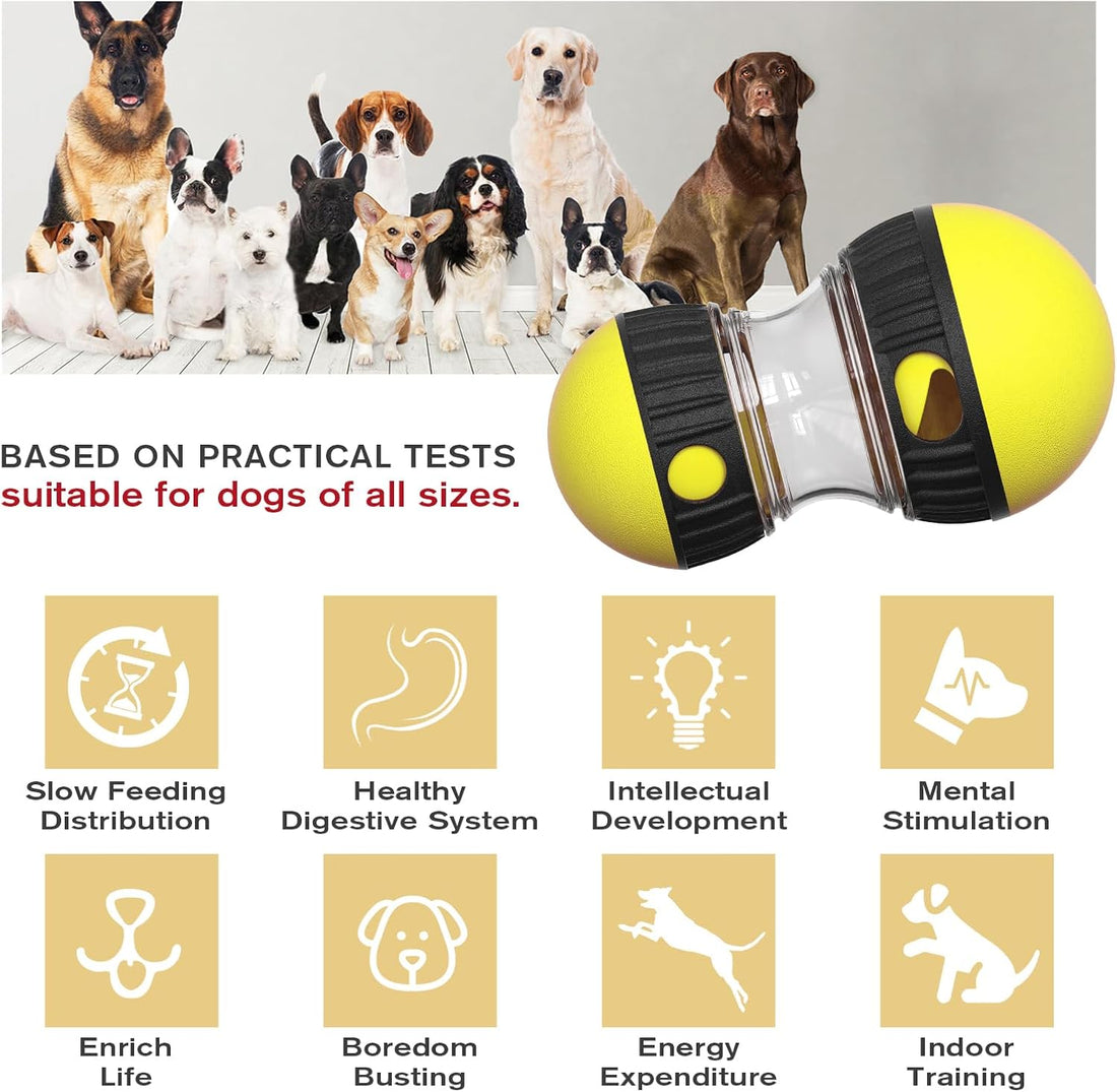 Dog Interactive Puzzle Toy – Adjustable Food Dispensing Treat Dispenser