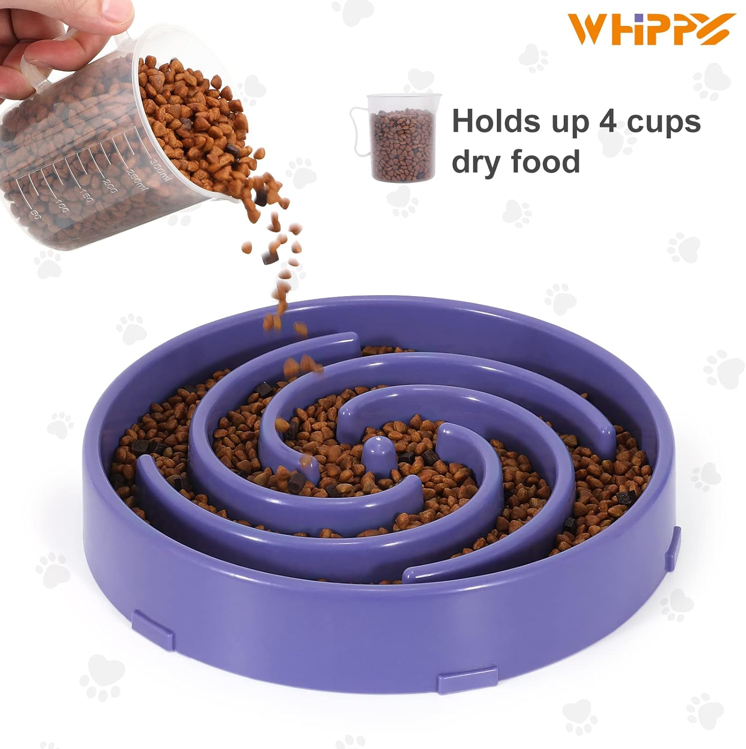 Slow Feeder Large Dog Bowl – Non-Slip Maze Puzzle Bowl for Medium & Large Dogs