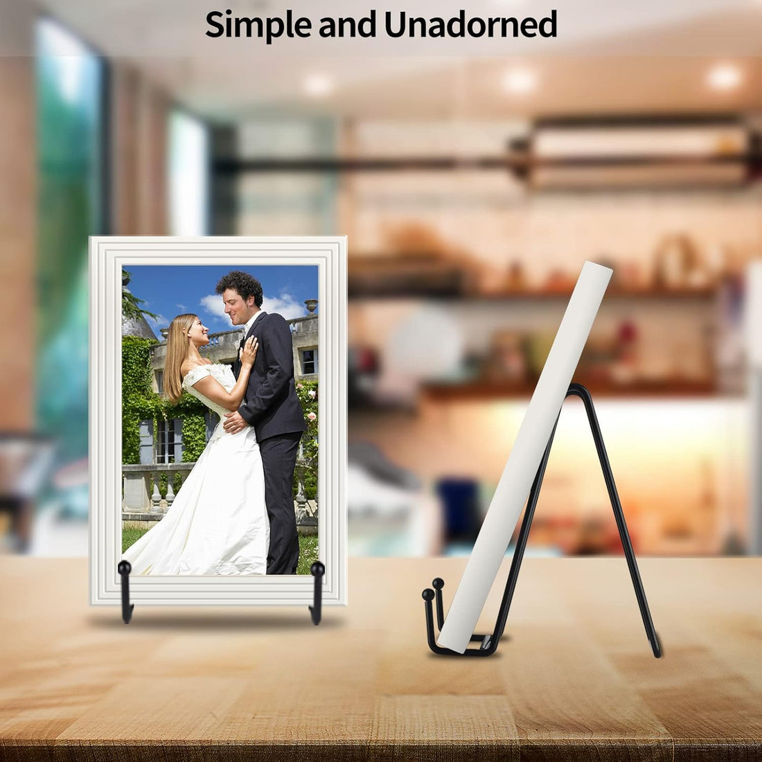 5 Pack 6" Black Metal Display Stands for Plates, Photos & Art