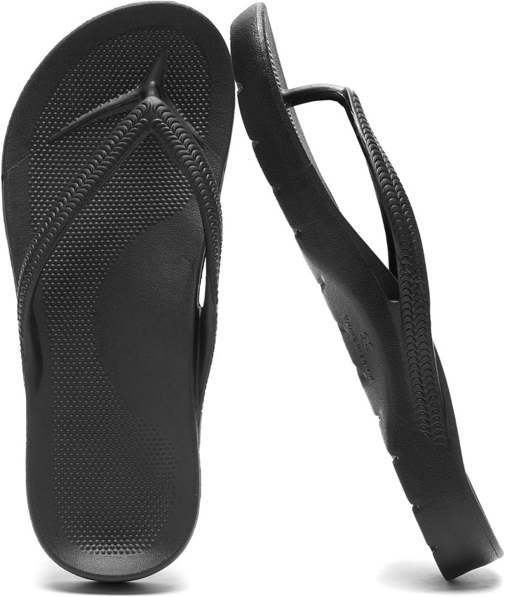 Women’s Arch Support Flip Flops – Lightweight Recovery Sandals with Soft Footbed