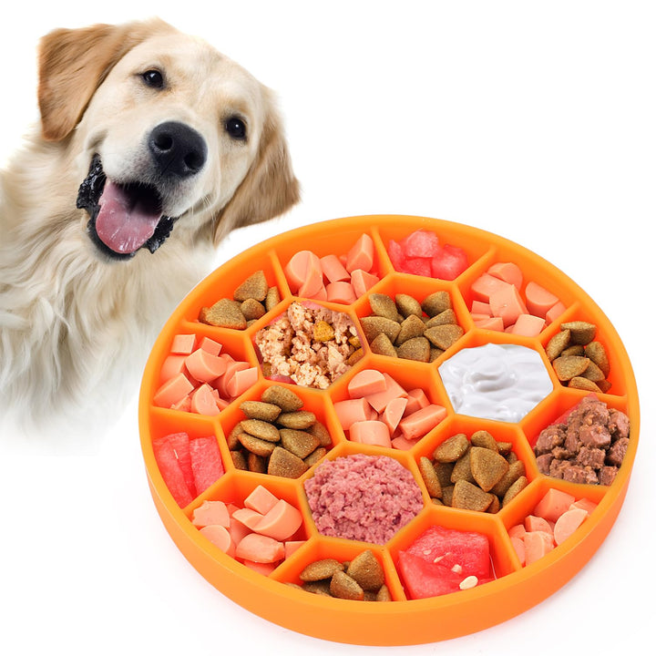 Slow Feeder Dog Bowl – Silicone Non-Slip Bowl with Suction Cups for Fast Eaters,