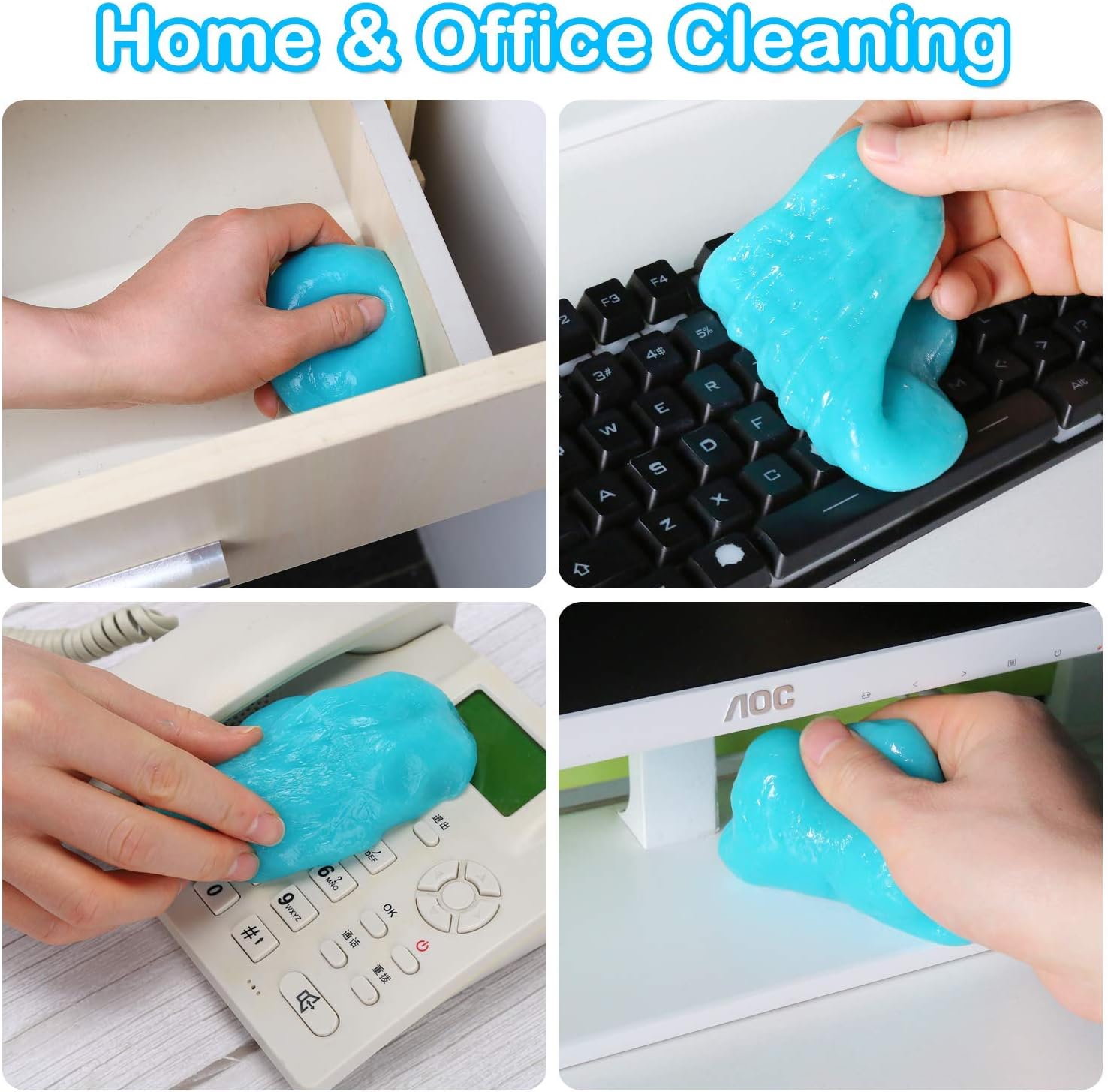 Car Interior Cleaner Putty – Reusable Dust Removal Gel for Vents & Crevices