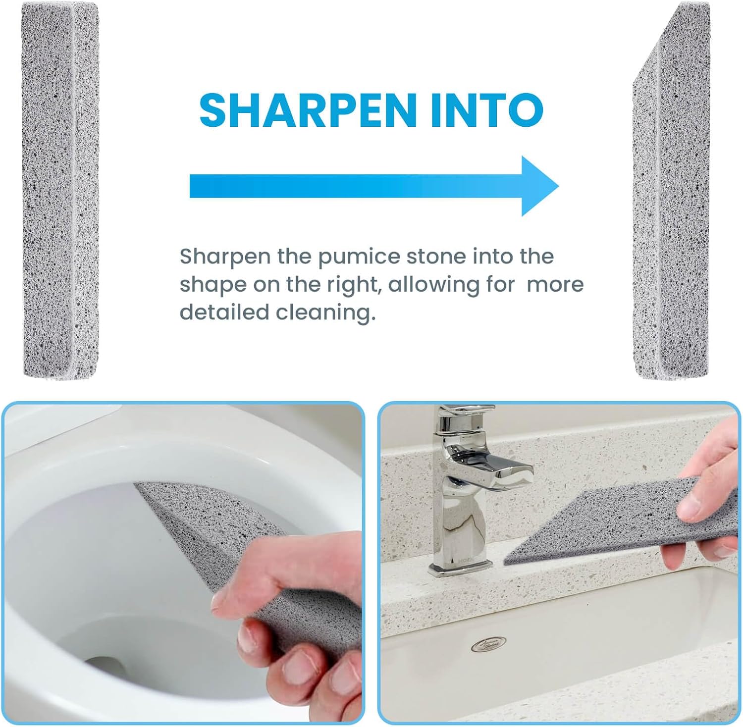 14 Pack Pumice Stones for Toilet Bowl Cleaning – Removes Hard Water Rings