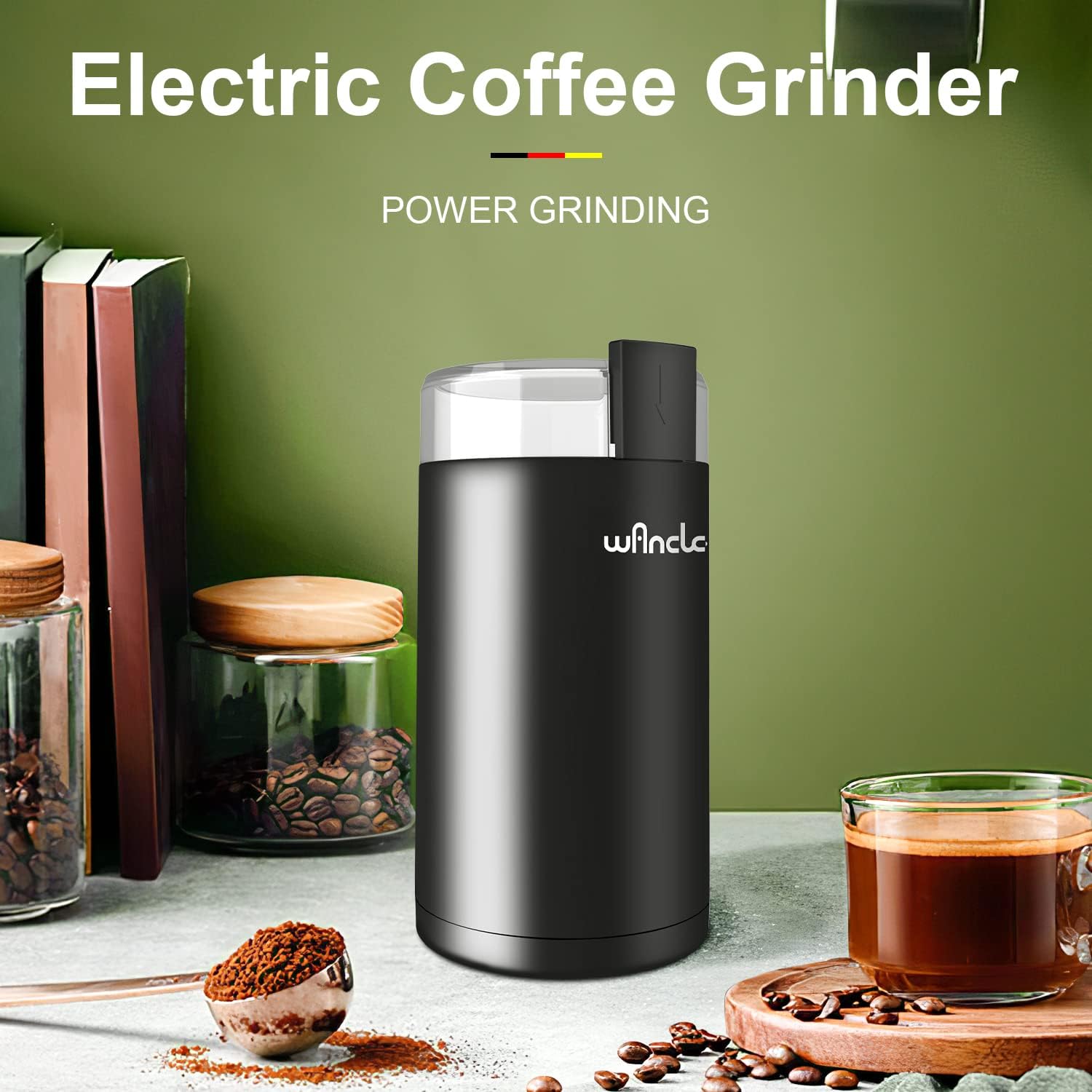 Electric Coffee Grinder Spice Grinder One Touch Coffee Mill for Beans