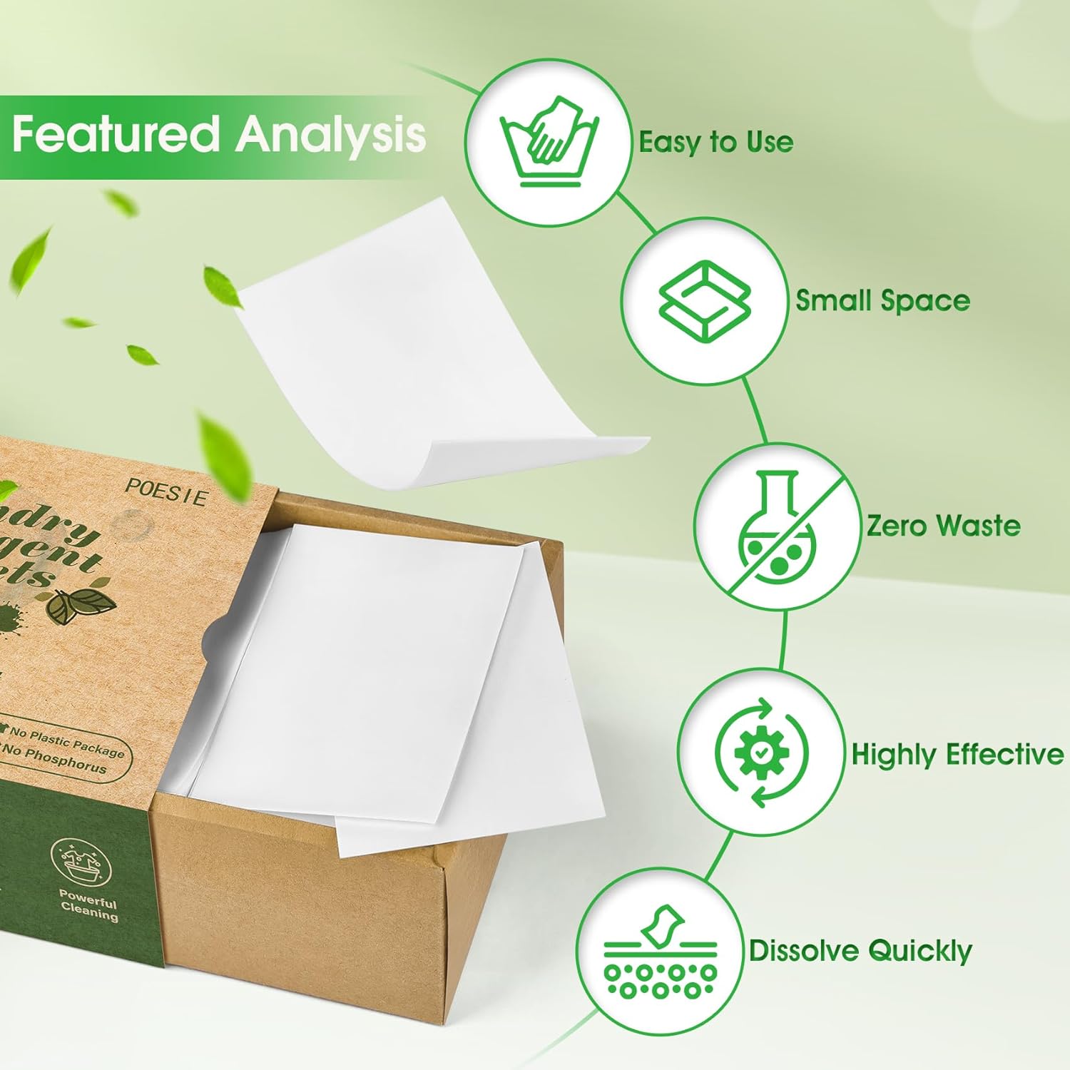 Eco-Friendly Laundry Detergent Sheets – 160 Sheets, Travel Size