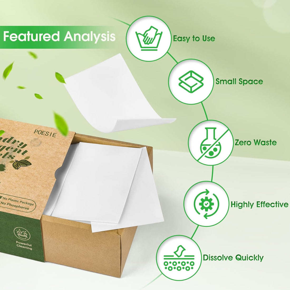 Eco-Friendly Laundry Detergent Sheets – 160 Sheets, Travel Size