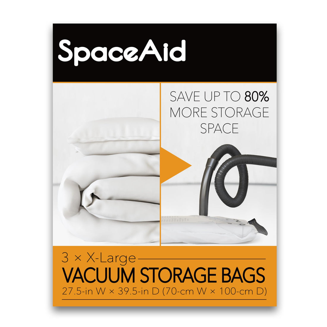 SpaceAid Jumbo Vacuum Storage Bags – Space Saver Compression