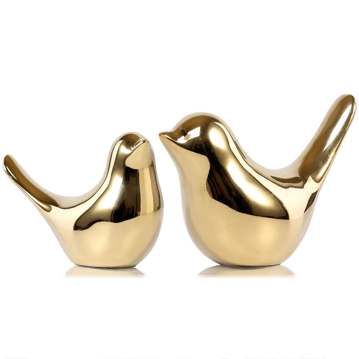 Gold Bird Statues – Modern Decorative Figurines for Home