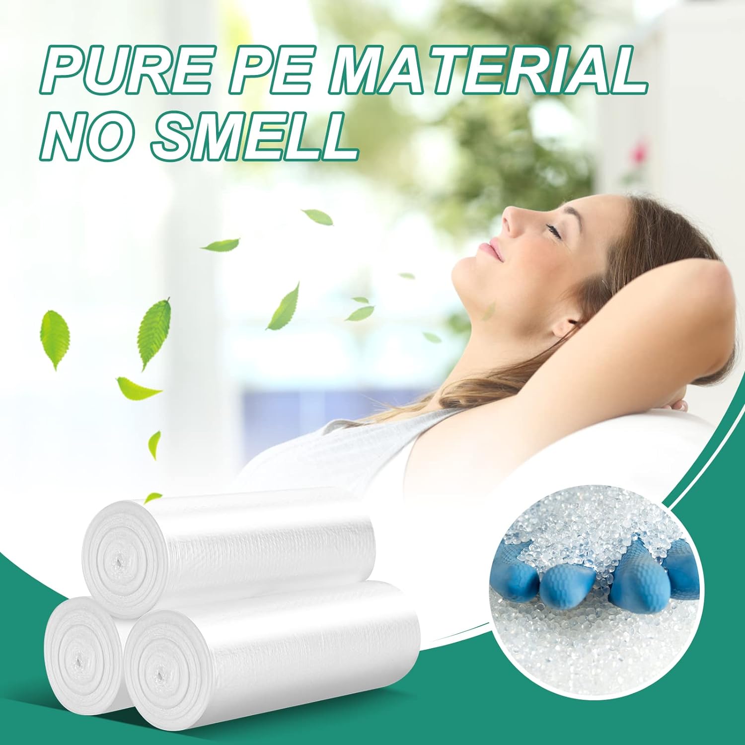 4 Gallon Trash Bag Strong, Leakage-Free, Small Garbage Bags