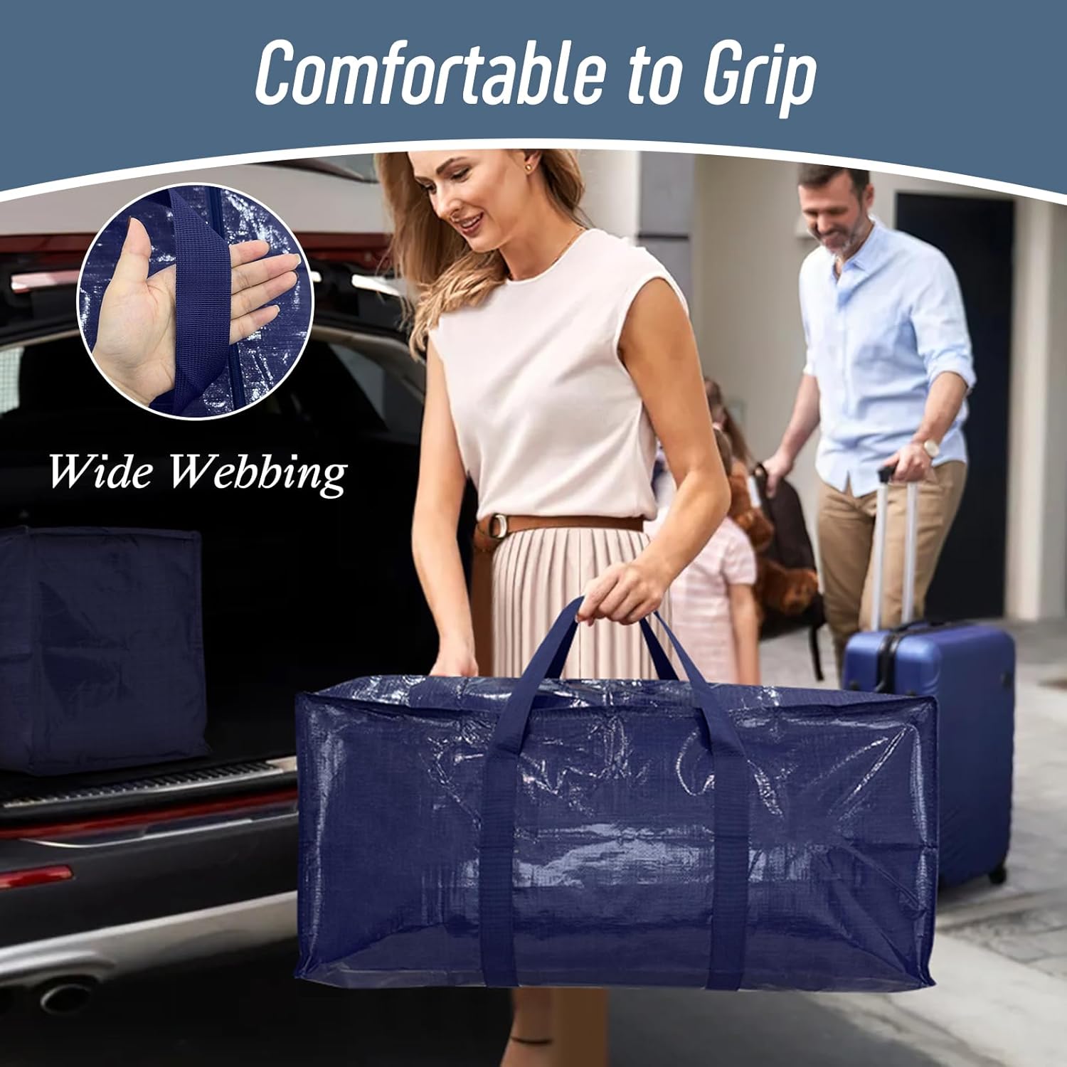 6-Pack Extra Heavy Duty Large Moving Bags – Durable Waterproof Storage Totes