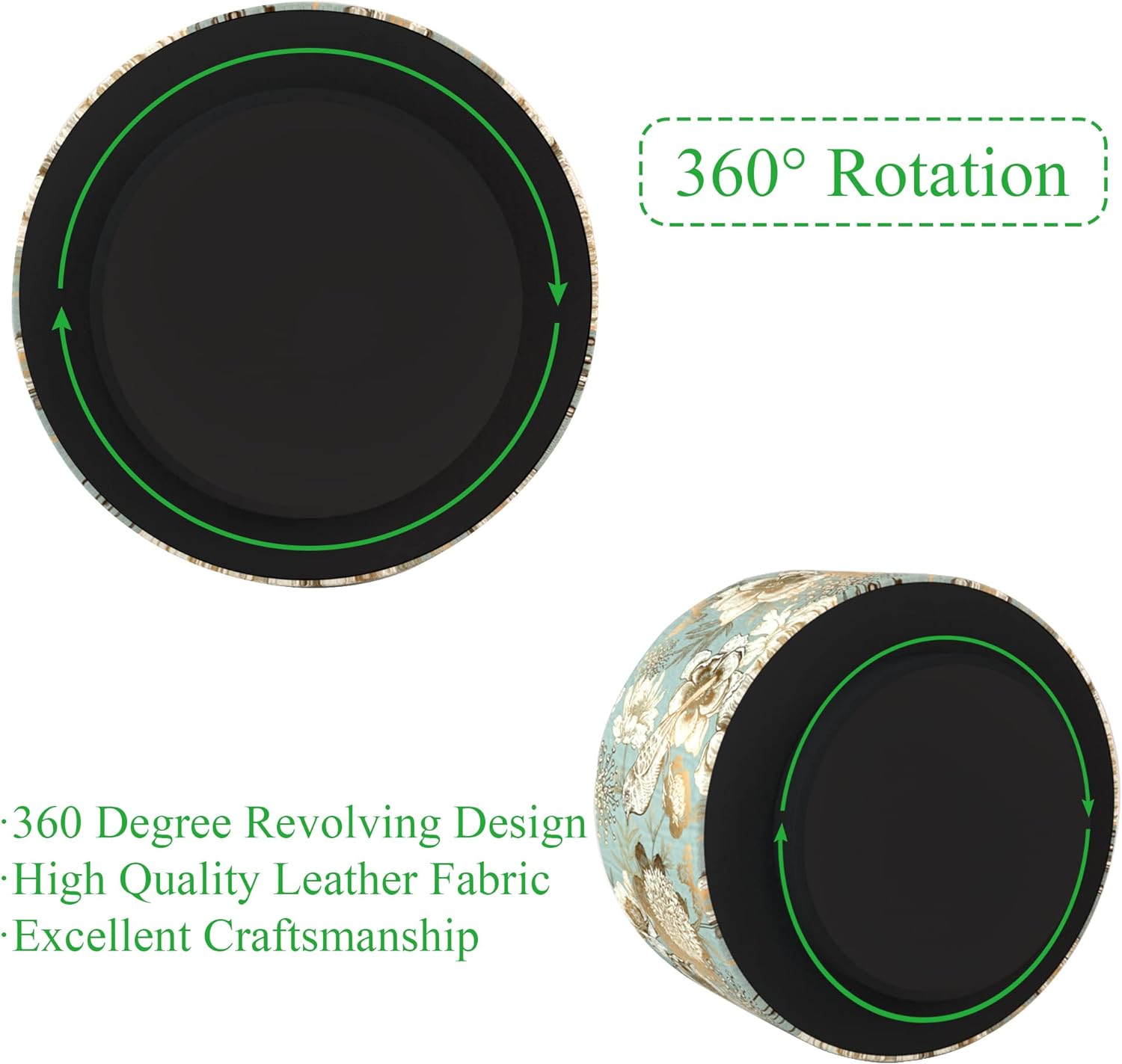 360° Rotating Leather Desk Organizer – Blue Bird Art Supply