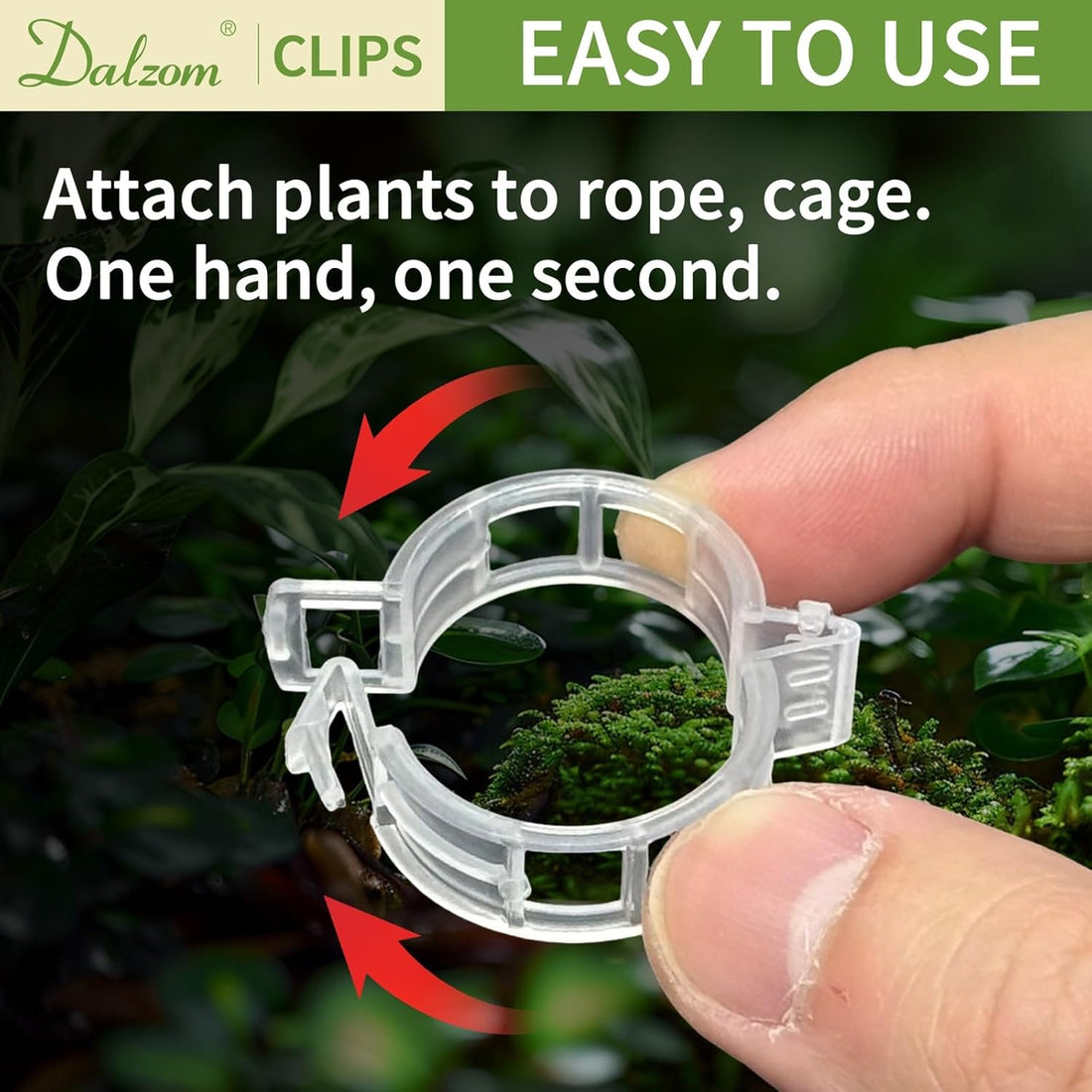 300 Pcs Plant Support Trellis Clips – Durable Plastic Tomato Vine Clips
