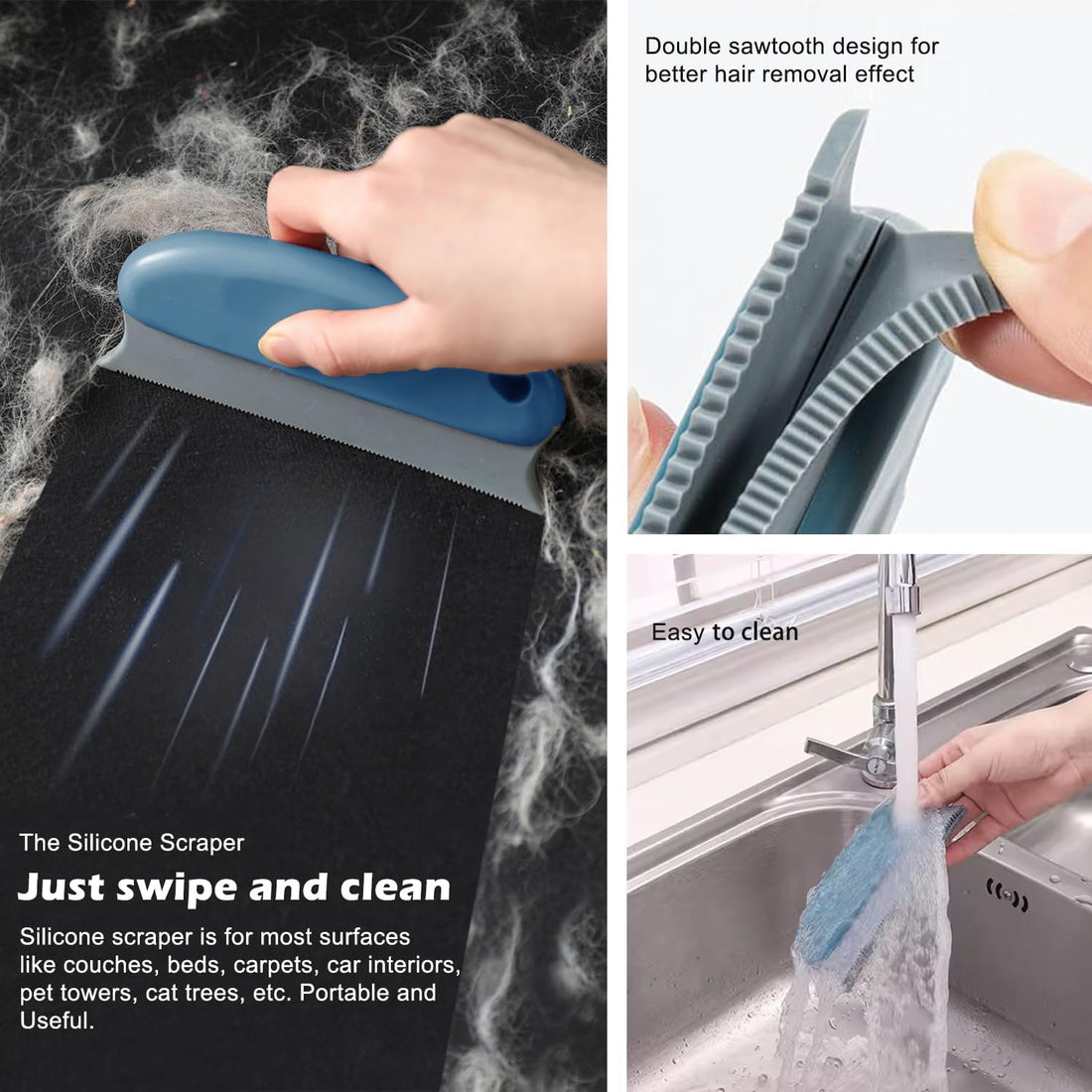 Pet Hair Remover 3-Pack – Dog & Cat Hair Lint Shaver Cleaner