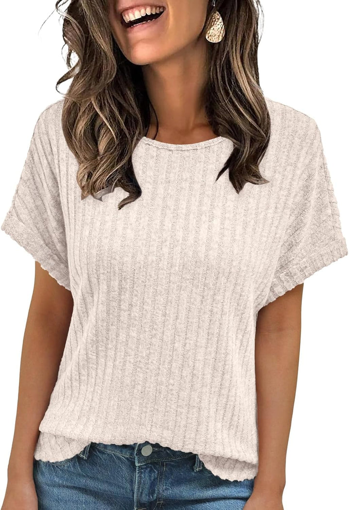 Women’s Short Sleeve Summer Tunic Top – Casual Lightweight