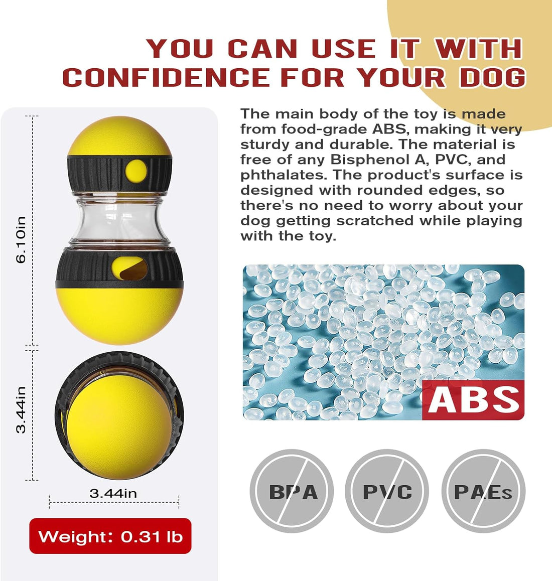 Dog Interactive Puzzle Toy – Adjustable Food Dispensing Treat Dispenser